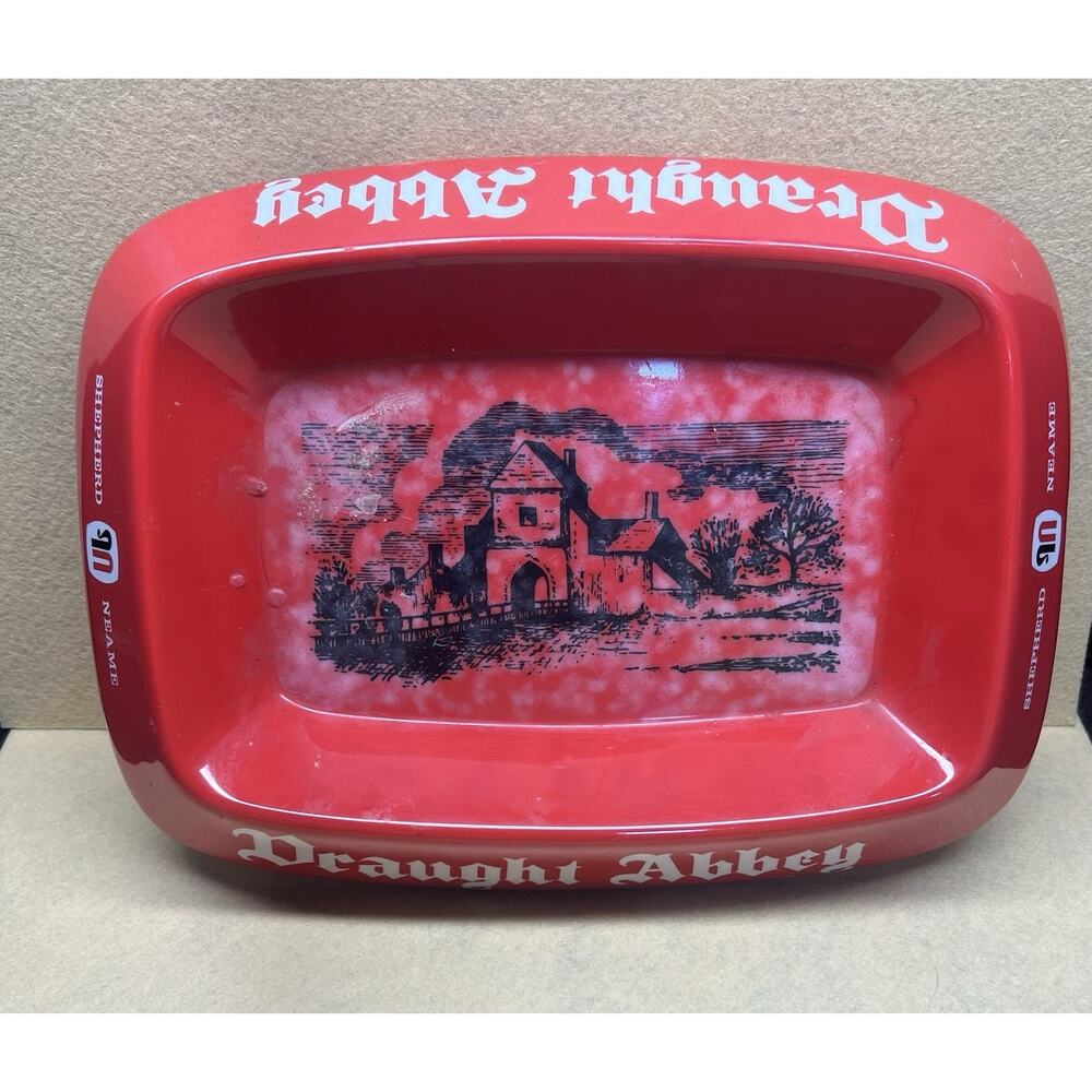 Draught Abbey‎ Shepherd Neame Red Ashtray.